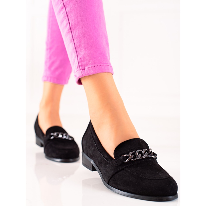 Zapatos elegantes mocasines VINCEZA negro 2