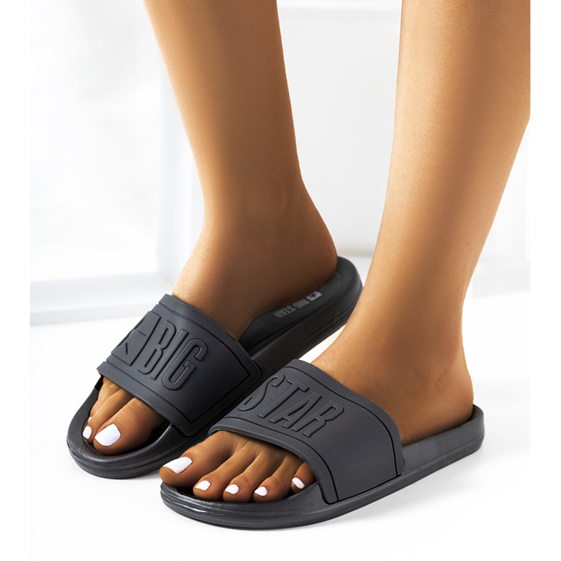 Pantuflas de mujer negras Big Star DD274A271 negro 1