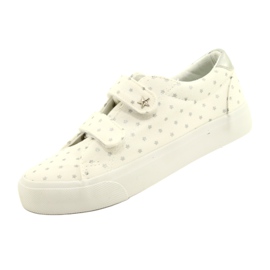 Deportivas Velcro Con Estrellas Plateadas Atletico WY20757 Blanco 4