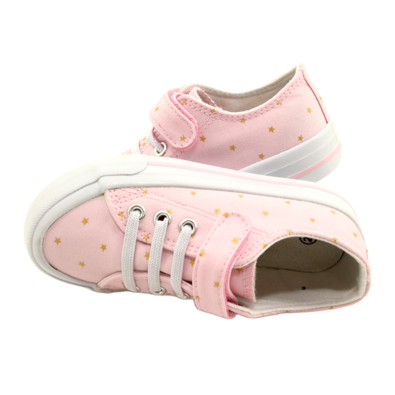 Deportivas Con Velcro Plata Atletico Stars WY21383 Rosa dorado 4