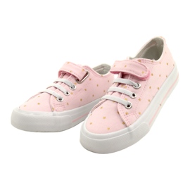 Deportivas Con Velcro Plata Atletico Stars WY21383 Rosa dorado 2