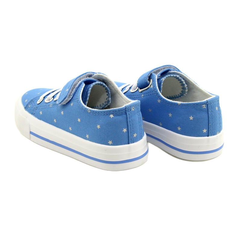 Zapatillas Velcro Estrellas Plata Atletico WY21383 Azul 5