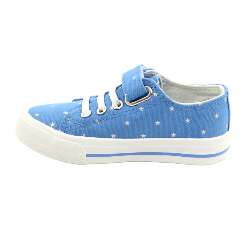 Zapatillas Velcro Estrellas Plata Atletico WY21383 Azul 1