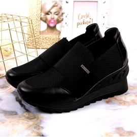 Zapatillas de cuña Vinceza W JAN62 negro 2