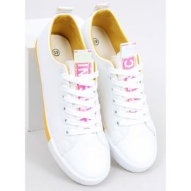 Deportivas blancas de mujer Twerd Yellow blanco 5