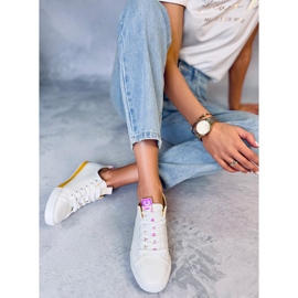 Deportivas blancas de mujer Twerd Yellow blanco 4