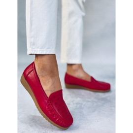Mocasines calados Cukki Rojo 3
