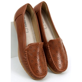 Mocasines mujer Cukki Camel calados marrón 5