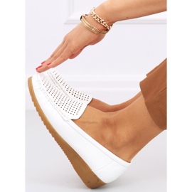 Mocasines mujer calados Ilin Blanco 5
