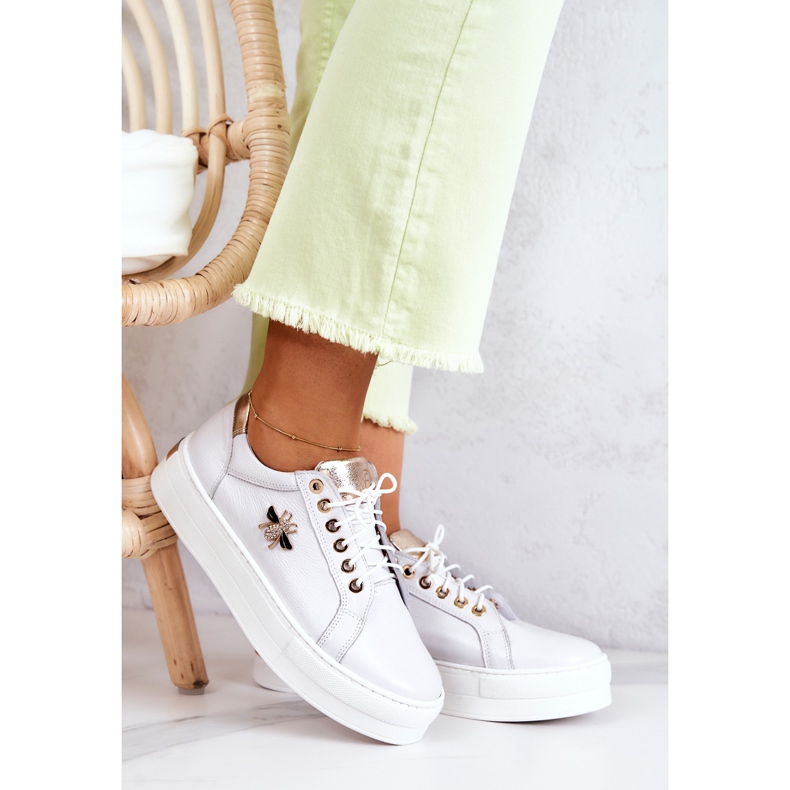 FILIPCZYK Zapatos deportivos de cuero en una plataforma Bellisia blanca blanco 1 FILIPCZYK Zapatos deportivos de cuero en una plataforma Bellisia blanca blanco 1