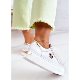 FILIPCZYK Zapatos deportivos de cuero en una plataforma Bellisia blanca blanco 4