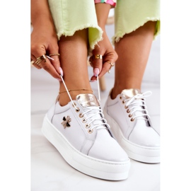 FILIPCZYK Zapatos deportivos de cuero en una plataforma Bellisia blanca blanco 7