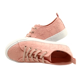 Atletico Zapatillas de deporte para niñas deslizadas WY20763 PINK rosado 4