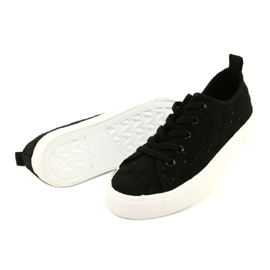 Atletico Zapatillas de deporte para chicas -in encaje wy20763 negro 3
