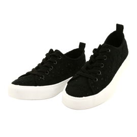 Atletico Zapatillas de deporte para chicas -in encaje wy20763 negro 2