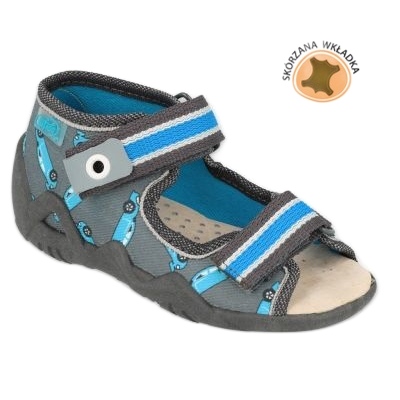 Zapatos befado amarillo niño 350P031 azul gris 1