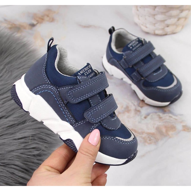 Zapatillas deportivas American Club Jr AM876B azul marino 1