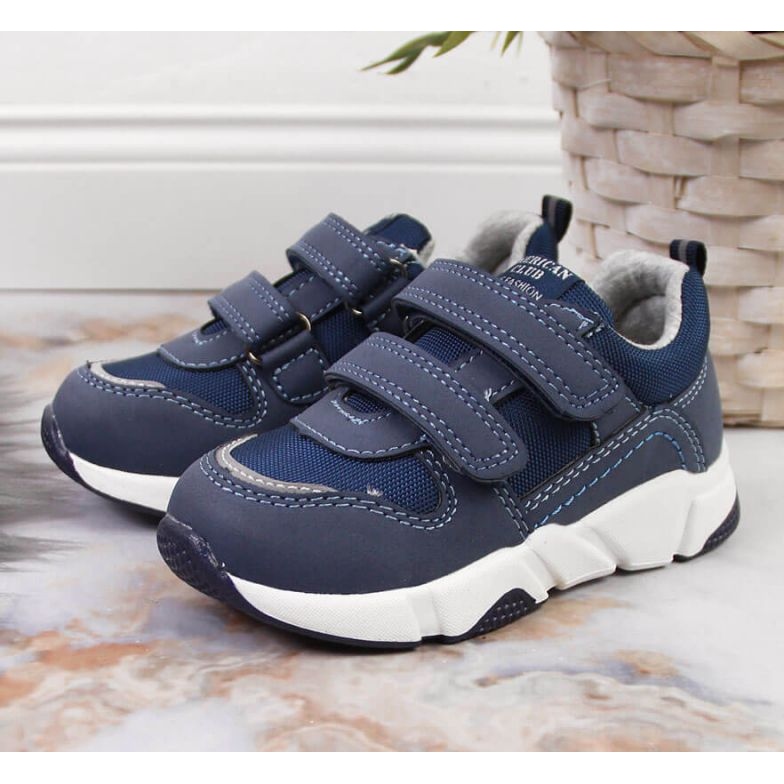 Zapatillas deportivas American Club Jr AM876B azul marino 2