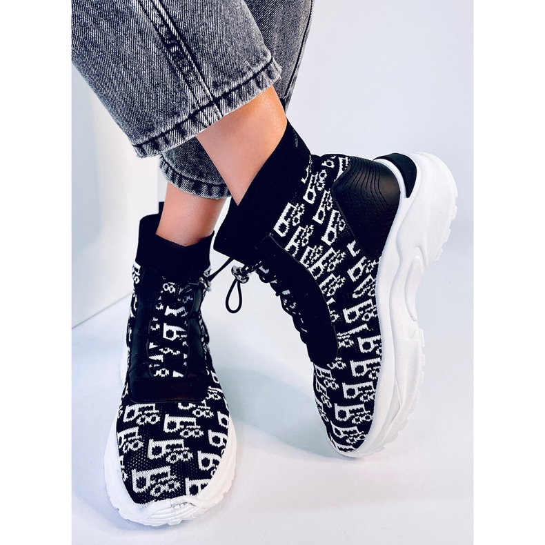 Botines calcetín Helti negros 1