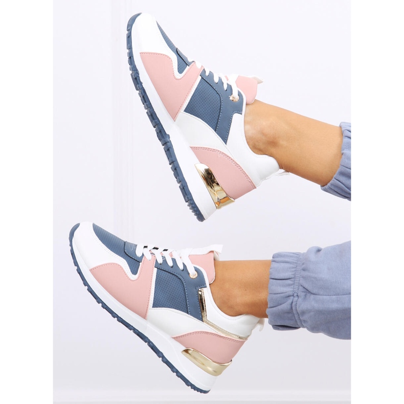Deportivas de mujer Vevo NAVY / PINK blanco azul rosa 1