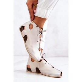 Maciejka 03426-25 Botas de Cuero Ligero Beige Claro 3