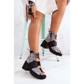Maciejka 05321-03 Botines de Cuero Gris y Negro plata 6
