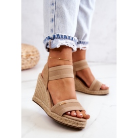 Sandalias Mujer Con Cuña Big Star JJ274978 Beige 3