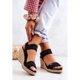 Sandalias Mujer Con Cuña Big Star JJ274976 Negro 2