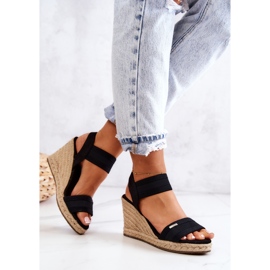 Sandalias Mujer Con Cuña Big Star JJ274976 Negro 3