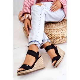 Sandalias Mujer Con Cuña Big Star JJ274976 Negro 6