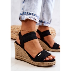 Sandalias Mujer Con Cuña Big Star JJ274976 Negro 7