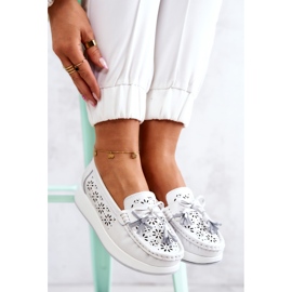 Vinceza Mocasines Calados De Mujer En La Plataforma White Louise blanco 8