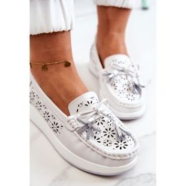 Vinceza Mocasines Calados De Mujer En La Plataforma White Louise blanco 9