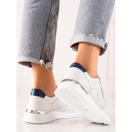 Zapatillas de piel VINCEZA blanco 2