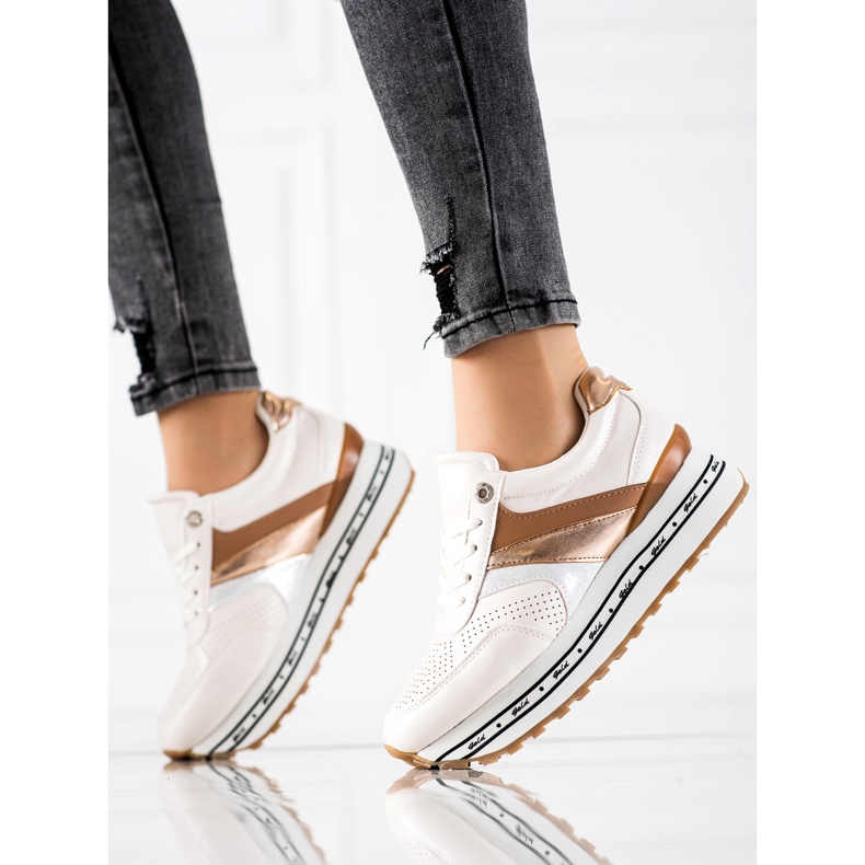 G2G/Good To Great Zapatillas moda blancas y doradas blanco 1