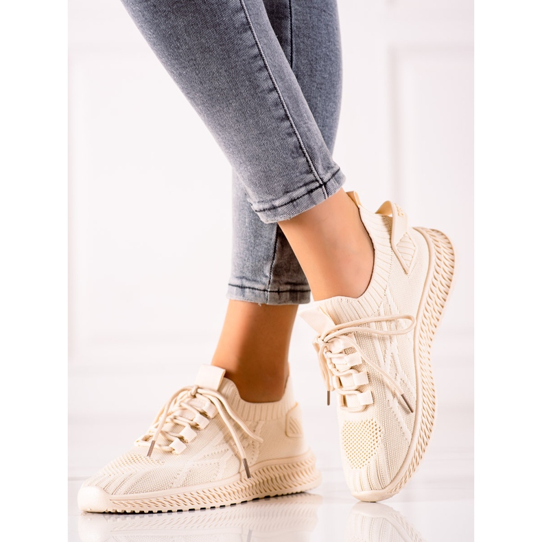 TRENDI Calzado deportivo de moda beige 2