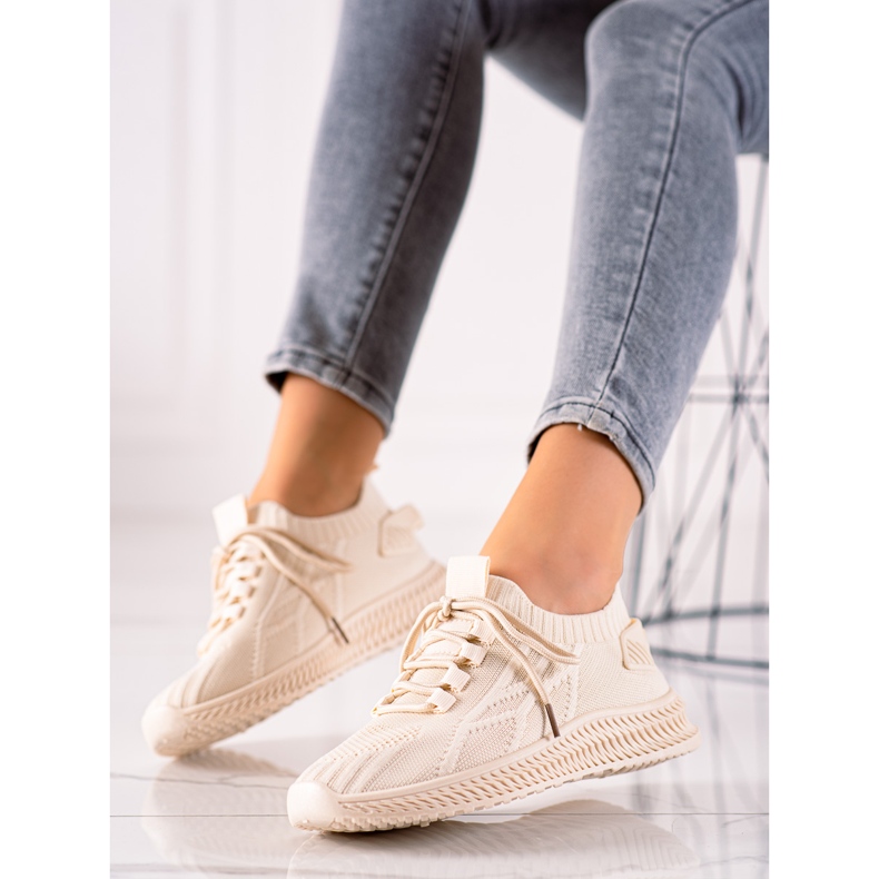 TRENDI Calzado deportivo de moda beige 1