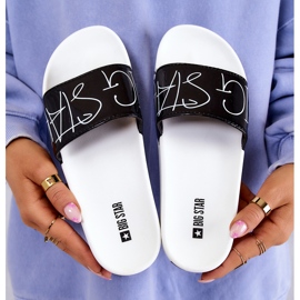 Pantuflas Mujer Goma Big Star JJ274A276 Blanco y Negro 5