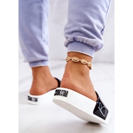 Pantuflas Mujer Goma Big Star JJ274A276 Blanco y Negro 3