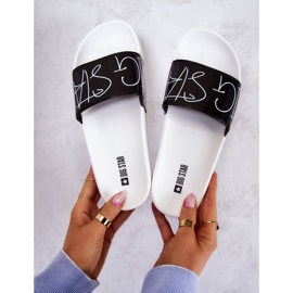 Pantuflas Mujer Goma Big Star JJ274A276 Blanco y Negro 6