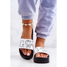 Pantuflas Mujer Goma Big Star JJ274A275 Blanco y Negro 4