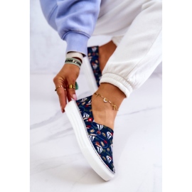 Zapatillas Mujer Slip On Memory Foam Big Star JJ276016 Azul Marino multicolor 3