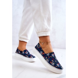 Zapatillas Mujer Slip On Memory Foam Big Star JJ276016 Azul Marino multicolor 4