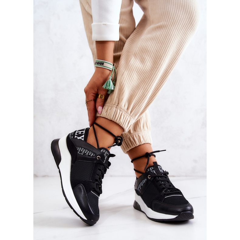 Vinceza Deportivas Deportivas Con Cuña Negras Lorey negro 2 Vinceza Deportivas Deportivas Con Cuña Negras Lorey negro 2