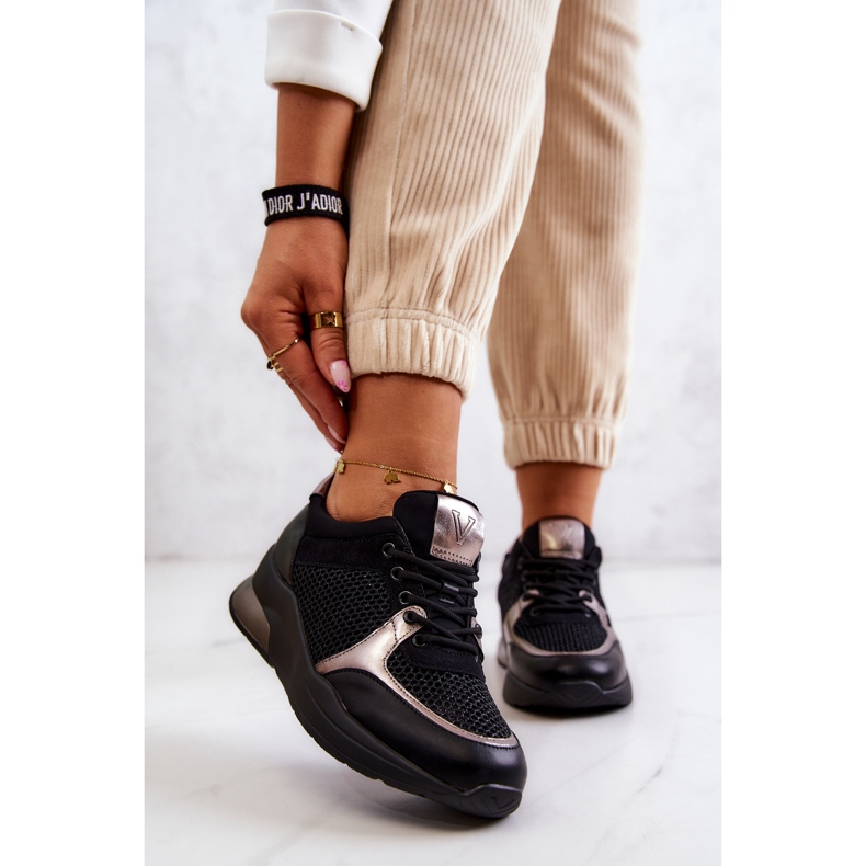 Vinceza Zapatos deportivos de moda Zapatillas de deporte para mujer Negro Danielle 2