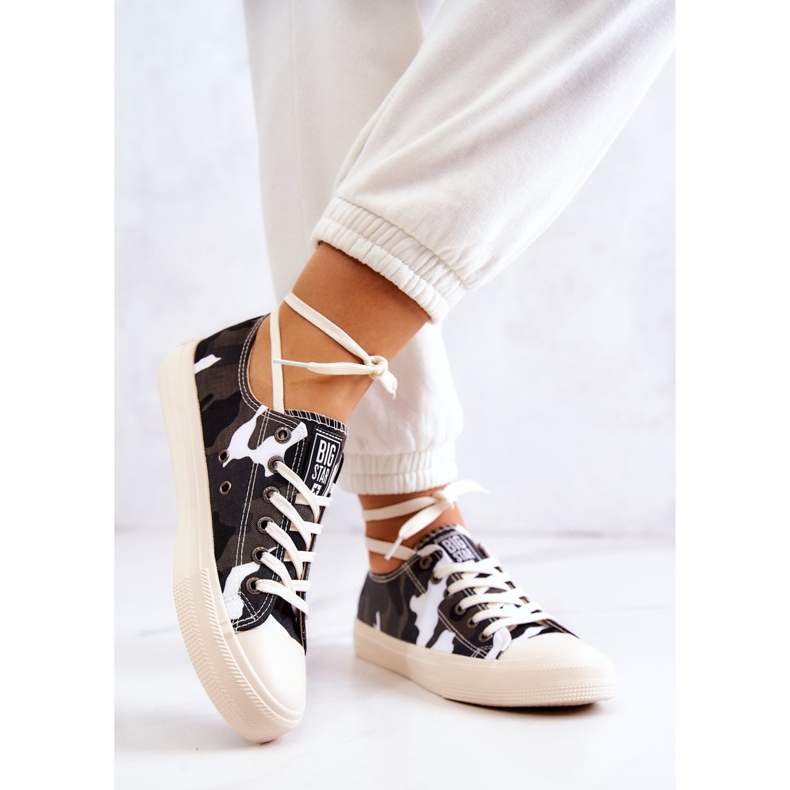 Zapatillas Mujer Material Camo Big Star JJ274237 Blanco-Gris 2