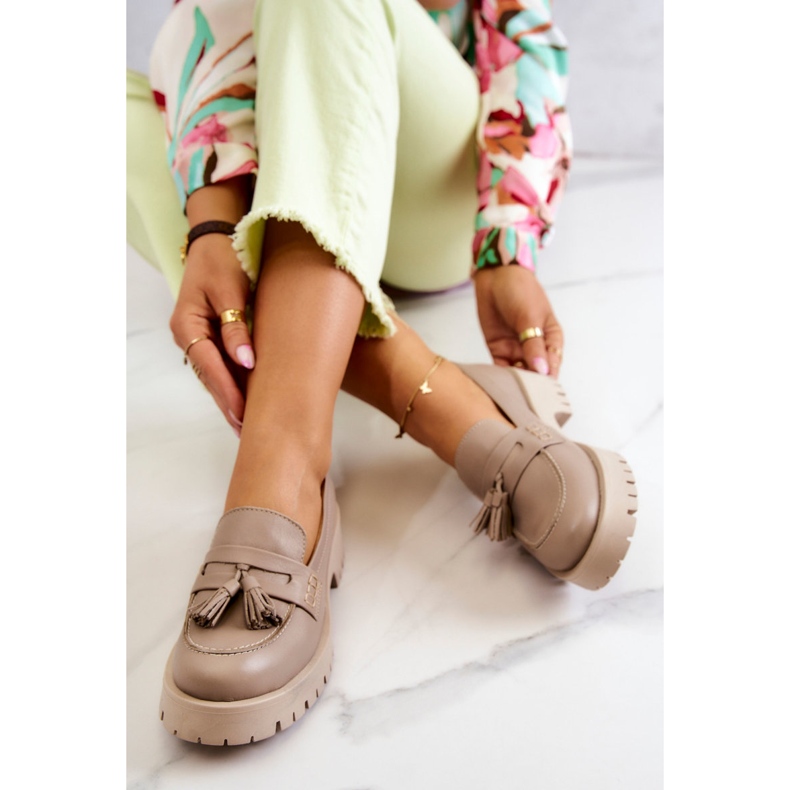 Zapatos mujer en piel Flecos Maciejka 05497-04 Beige 1