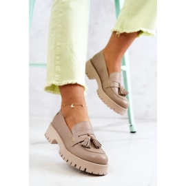 Zapatos mujer en piel Flecos Maciejka 05497-04 Beige 8