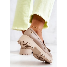 Zapatos mujer en piel Flecos Maciejka 05497-04 Beige 5