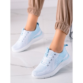 TRENDI Calzado deportivo cómodo blanco azul 3